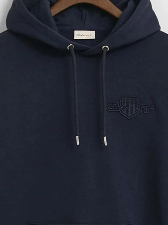 GANT  Regular Tonal Shield Hoodie for Men | Best Price UAE